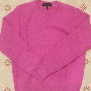 Rag + Bone Arnie Crew cashmere sweater, pink